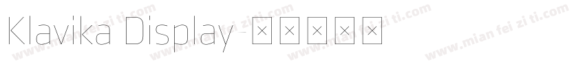 Klavika Display字体转换